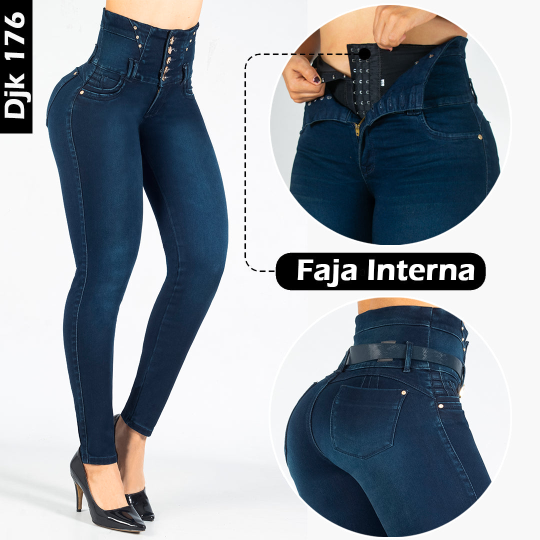 🔥JEAN LEVANTA COLA CONTROL DE ABDOMEN CON FAJA INTERNA🔥