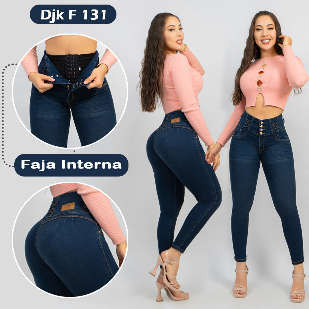 🔥JEAN LEVANTA COLA CONTROL DE ABDOMEN CON FAJA INTERNA🔥